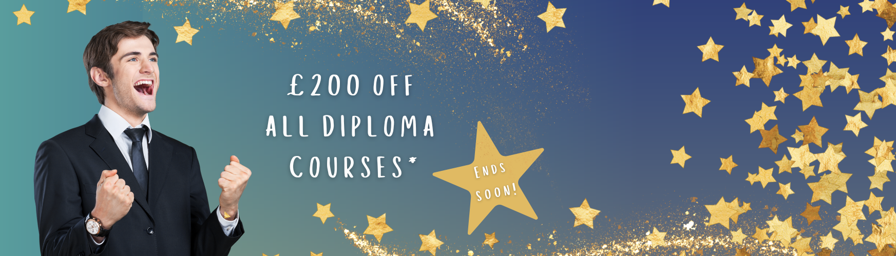 DON'T MISS OUT ON OUR SPECIAL PROMOTION OFFERING £200 DISCOUNT ON ALL DIPLOMA COURSES!